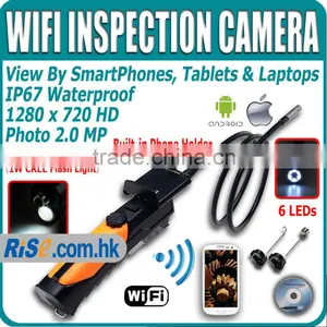 HD Waterproof IPad IPhone IOS Android WiFi Inspection Camera Borescope Endoscope thumbnail-1