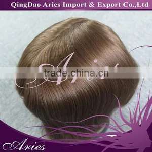 Customized French Lace Toupee, European Hair Texture Bleached Knots Hair System for Men thumbnail-3