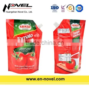 Plastic Stand Up Pouch With Spout for Ketchup/Tomato Sauce Packaging thumbnail-3