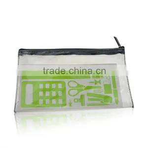 Customized Logo Printed Zip Top Slide Zipper PVC Bag for Pencil thumbnail-2