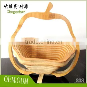 Factory Price Direct Selling Eco-friendly Older Bamboo Fruit Basket thumbnail-2