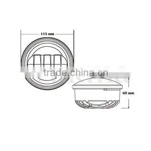 2 x Motorcycle Black LED Auxiliary Fog Passing Lights 4.5" Led Auxiliary Light for Harley thumbnail-6