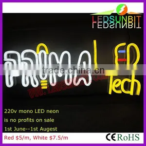 240v Mono LED Neon Flex for Outdoor Decoration 12mm CE Approved thumbnail-1