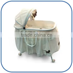 Stainless Steel Baby Bassinet,Foldable Baby Bassinet,Comfortable Baby Bassinet With Mosquio Net thumbnail-2