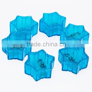 Wholesale Stationery Supplier New Unique Cheap Single Hole Funny Plastic Snowflake Shaped Pencil Sharpeners Factory Direct Sale thumbnail-3