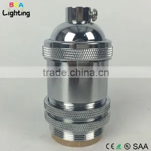 E26 Brass Modern Cage Pendant Light Socket for Chandelier thumbnail-5