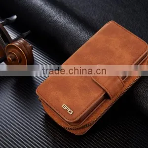 Best Selling Multifunction Leather Case Cover Zipper Wallet Case With Mirror For IPhone 6/6S Plus thumbnail-4