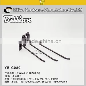 High Quality Supermarket Slatwall Chrome Plated Accessories Display Hook thumbnail-4