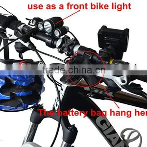 6000 Lumen 4 Modes XML T6 And R2 3 LED Brightest Lumen Rechargeable Headlamp + Bag + Bike Clip + Band + Normal Box Packing thumbnail-5