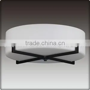 UL CUL Listed Painted Black X Shaped Base And Glass Cover Ceiling Light Round C20042 thumbnail-1
