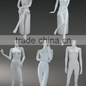 White Glossy Full-Body Female Mannequin Group thumbnail-1