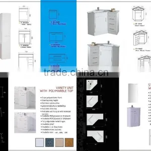 Modern Vanity Cabinet With Conner Artificial Stone Basin thumbnail-5