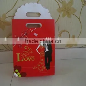 Red Color Printing Paper Bags Paper Bags for Packing Nourishment Red Paper Bag thumbnail-4