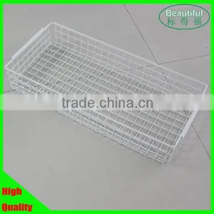 Powder Coat Metal Wire Basket Supermarket Storage Basket thumbnail-1