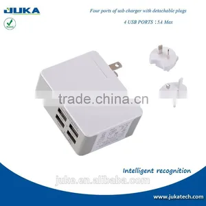Exchangeable Usb Wall Plug Rapid Travel Charger Dual Port 5v 5a Smartphone Charger Hotsale for Galaxy s5 thumbnail-2