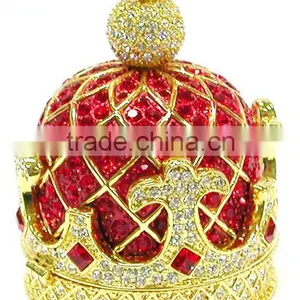 Crown Shaped Metal Jewelry Box,51.5*51.5*60mm thumbnail-1