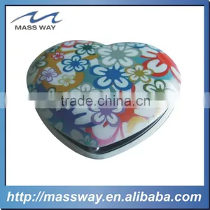 High Grade Zinc Alloy Custom 3D Gold Make up Mirror thumbnail-5