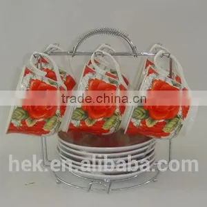 Bulk Ceramic Porcelain Tea Cup and Saucer Sets thumbnail-1