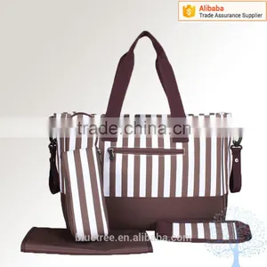 Black and White Stripe Oxford Diaper Bag Baby Bag,bottle Changing Pad Included thumbnail-1