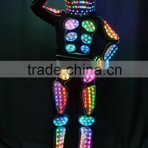 Wireless DMX512 Tron Dance Performance LED Costume Suit thumbnail-2