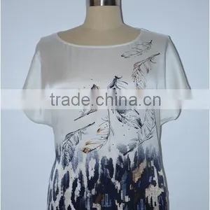 Silk Printed Fashional t Shirt thumbnail-1