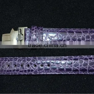 2016 Real Alligator Trendy Shiny Watch Strap Leather Band thumbnail-1