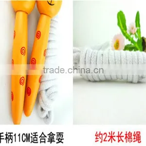 Kids Wood Skipping Jump Rope Wooden Green Bee Cartoon Animals Toy Party Favor Supply Fitness thumbnail-6