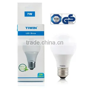 TIWIN E27 LED Bulb 7W Light Lamp With TUV GS CE ROHS CERTIFICATE LED, 3000k Warm White thumbnail-1