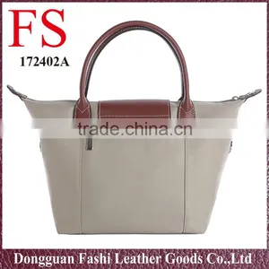 Latest Large Nylon and Leather Weekend Bags Special Design Travel Tote Bag thumbnail-3