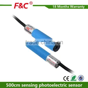 5M Detection 12-24V dc M12 Tubular Diffuse Reflective Photoelectric Sensor With CE thumbnail-1