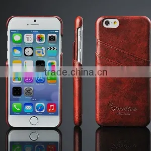 High Quality Oil-wax Leather With Card Slot Leather Back Cover Cases For IPhone 6 / 6s 4.7'' For IPhone 6 6s / Plus 5.5 thumbnail-2