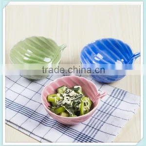 Ceramic Leaf Shape Bowl With Leaf Design Fruit Bowl thumbnail-3