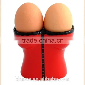 Ceramic Double Egg Cup in Sexy Body Double Egg Holder Design thumbnail-1