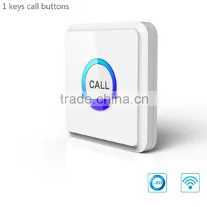 Newest Model Square Shape White&blue Color Wireless Call Button thumbnail-2