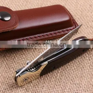 OEM Hunting Knife Application Custom Made Damascus Folding Knife thumbnail-2