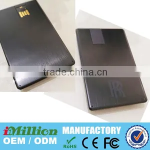 Black Credit Card Metal USBs 4 GB or 8 GB With Graphics Laser Engraved thumbnail-1