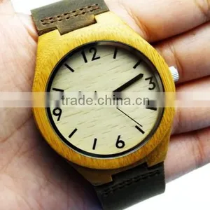 Genuine Leather Band Wooden Watch With Your Logo thumbnail-3
