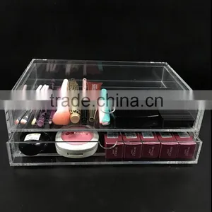 Customized OEM ODM Accepted High Clear Acrylic Material Cosmetic Storage Box thumbnail-2