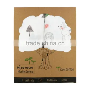 Customized Pattern Baby Muslin Bath Towel Muslin Swaddle thumbnail-4