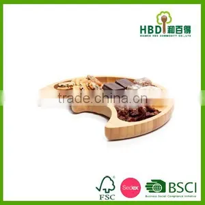 2016 Amazon Best Seller Moon Shaped Bamboo Dishes Plate thumbnail-2
