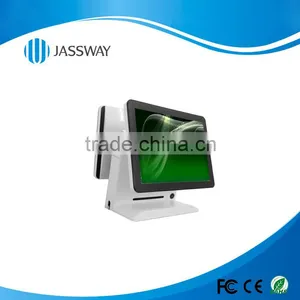 Fanless Design 15 Inch Dual Screen Pos System With J1900U thumbnail-1