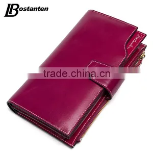 Vintage Leather Long Purse and Wallet Women Clutches Wallet Wholesale thumbnail-1
