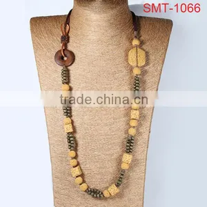 New Hot Yellow Natural Lava Rock Beaded Boy Girl Charms Necklace thumbnail-1