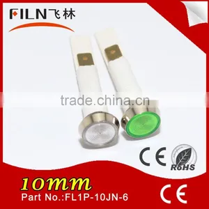 Dia 10mm Nylon PA66 Check Engine Lamp Flat High Light 12 V Incandescent Lamp Indicator thumbnail-1
