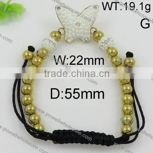Butterfly Shape Latest Gold Beads Bracelet Girl Model thumbnail-6