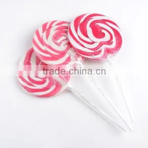 Bag Wrapped Fruit Flavour Sweets Flat Swirl Rainbow Lollipop Candy thumbnail-2