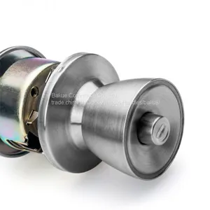 Door Hardware Ss201 Door Knob Ball Lock in Satin Nickel for Privacy thumbnail-2