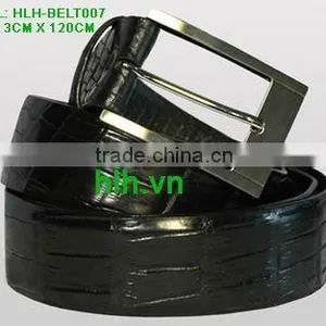 Black Crocodile Leather Belt HLH-BELT007 thumbnail-1