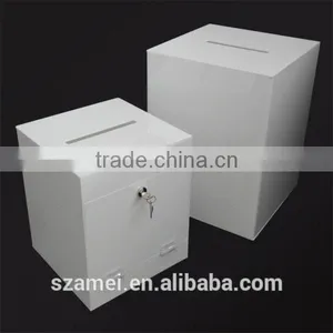 2017 Black Acrylic Ballot Box Wth Lock and Key for Election thumbnail-3
