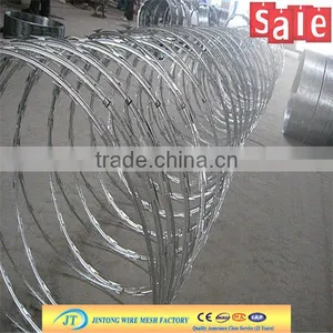 Factory Supply Concertina Hot Dipped Galvanized Concertina Razor Wire thumbnail-1